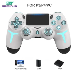 GAMINJA Wireless Game Controller For PS4 PS3 Console