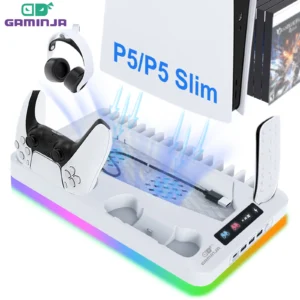 GAMINJA P58 RGB Cooling Stand For PS5 Slim Console