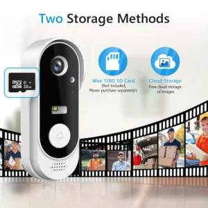 Tuya WiFi Video Doorbell - 2-Way Audio, Outdoor